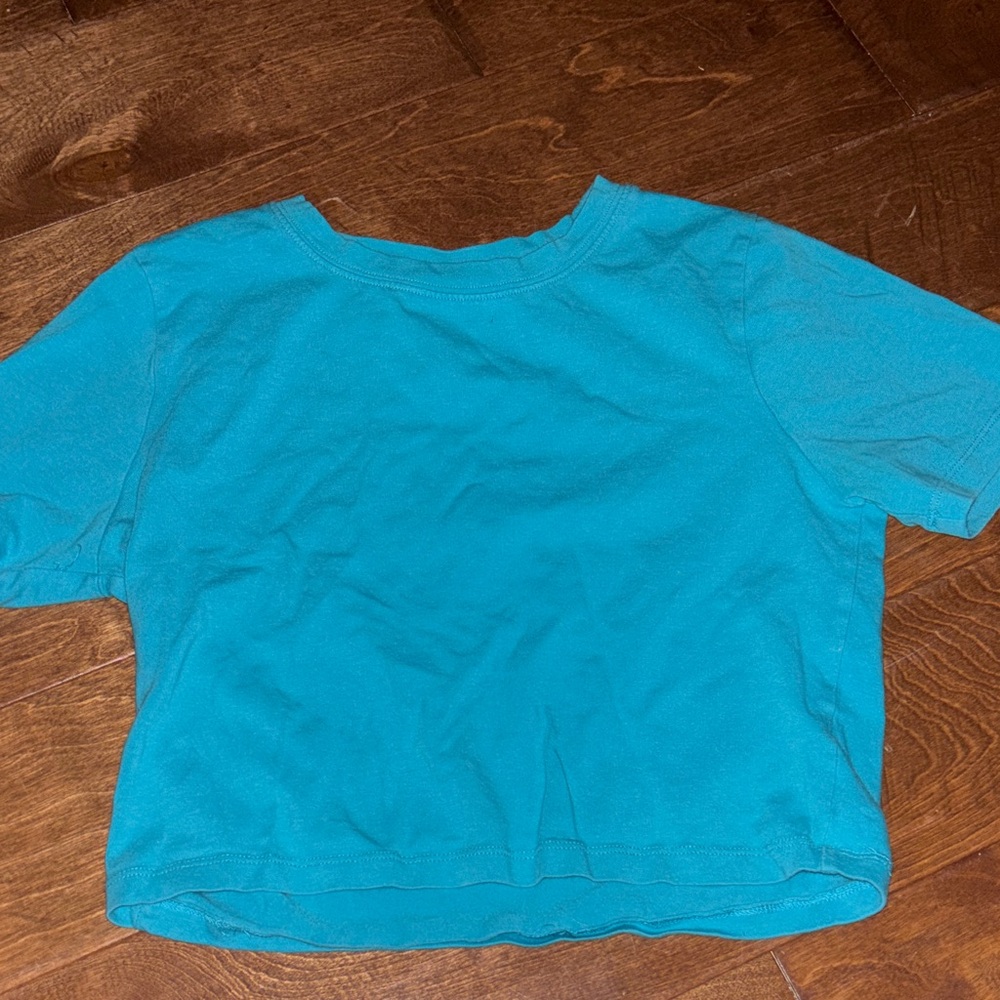 Vibrant Teal Crop Top